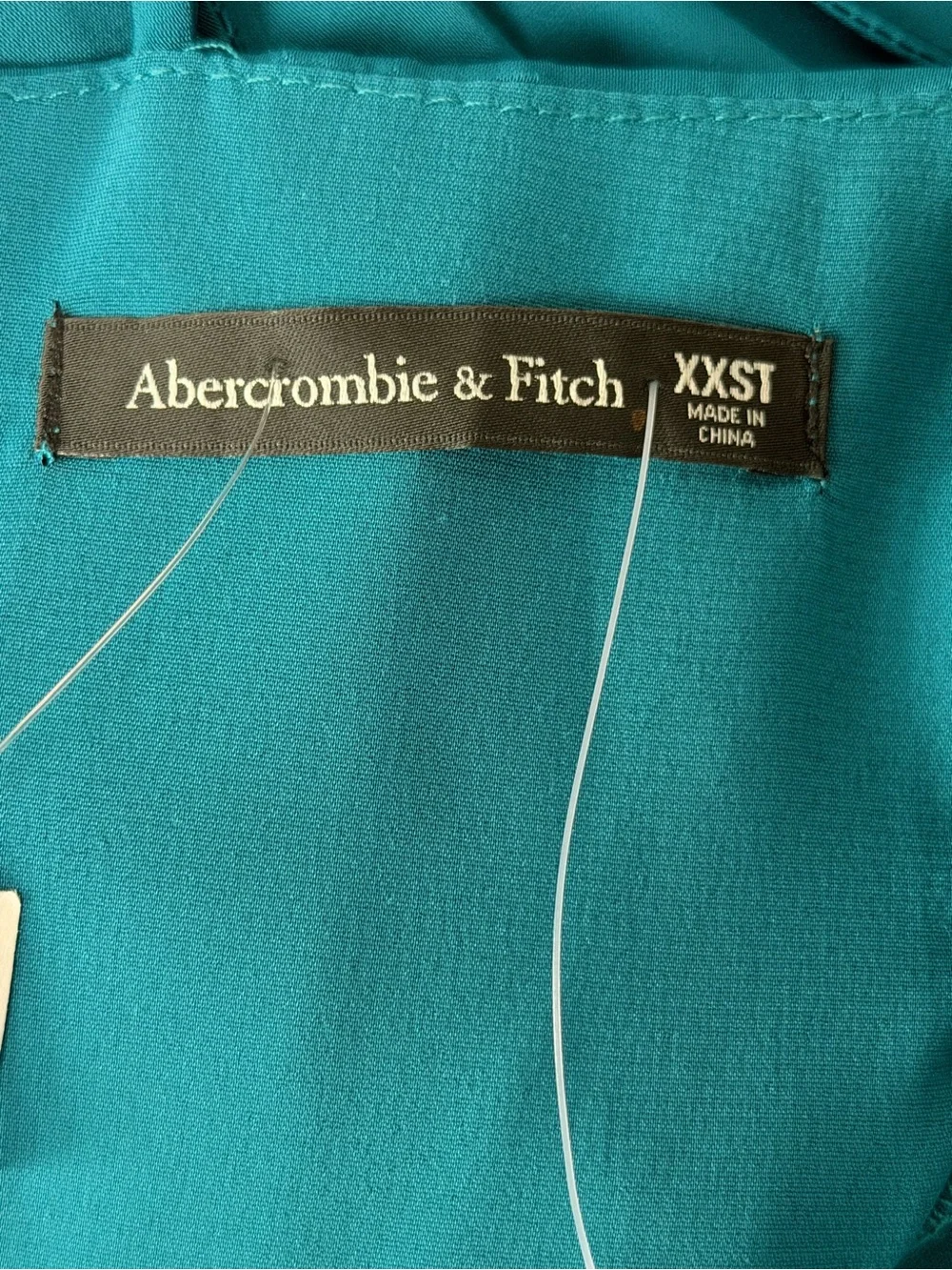 Abercrombie & Fitch Camille High Slit Maxi A-Line Dress Teal Women's Size XS/S